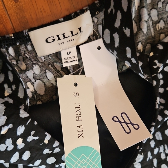 Gilli "Andie" Abstract Print Midi Dress LP - Picture 4 of 11